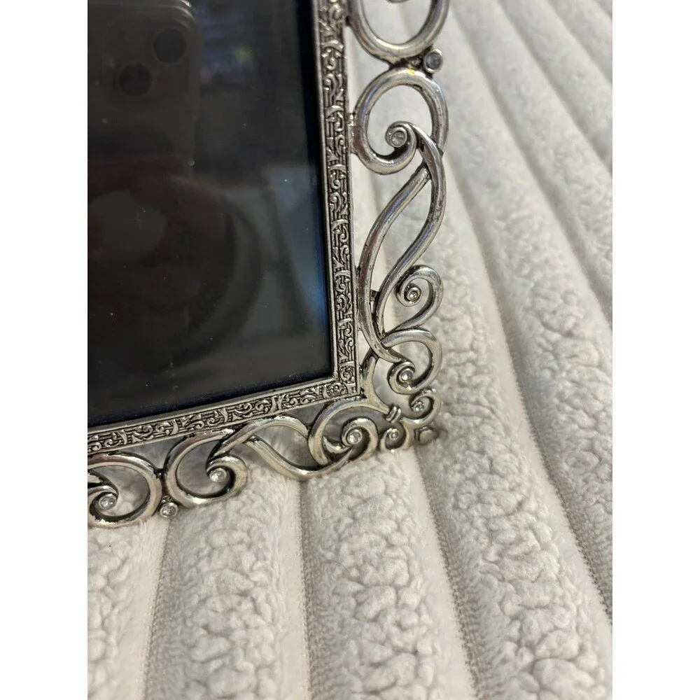 Philip Whitney Ltd Antique Silver Finish 4x6” home ornate Grandmacore old money